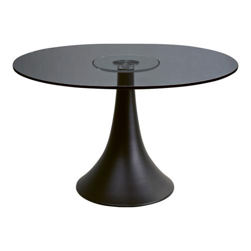 Matbord Grande Possibilita - Svart glas Ø110cm
