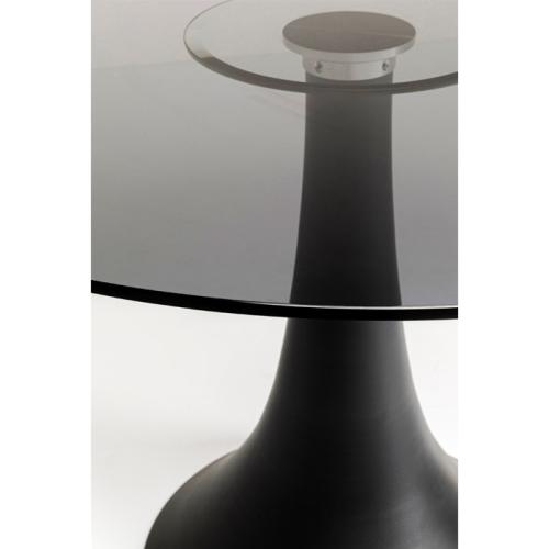 Matbord Grande Possibilita - Svart glas Ø110cm