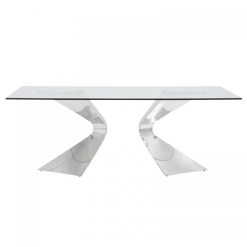 Glasbord Gloria Silver