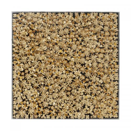 Minimalistisk konst i svart, guld och plexi - Wohnzimmer