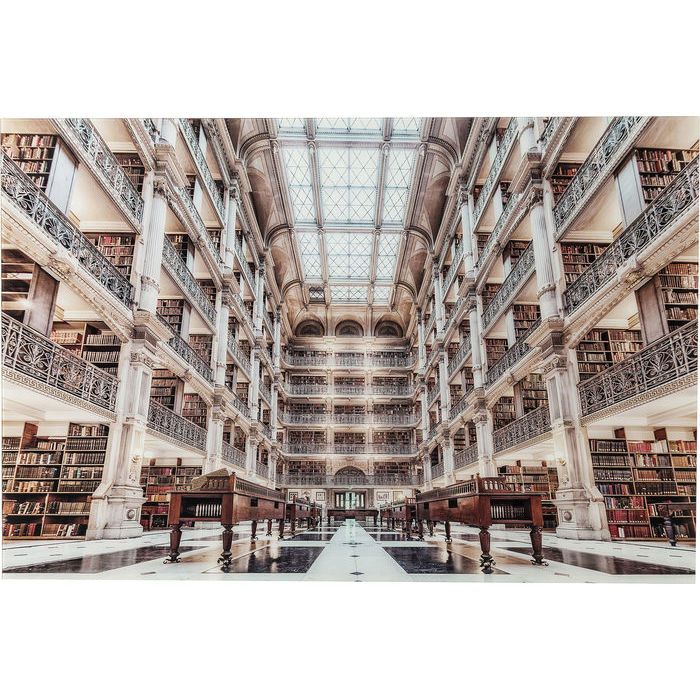 Glastavla Library 100x150 cm