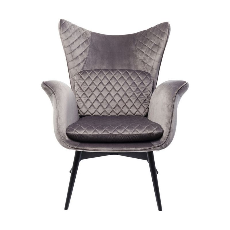 Fåtölj Tudor Silvergrå Sammet