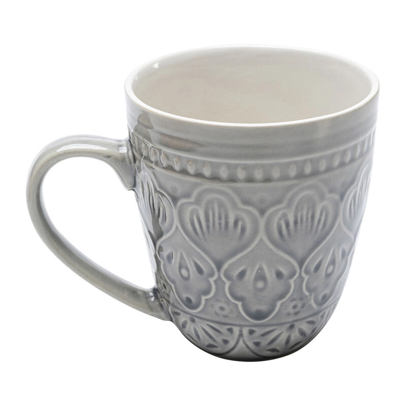 Mugg Mandala Grå, 4-pack