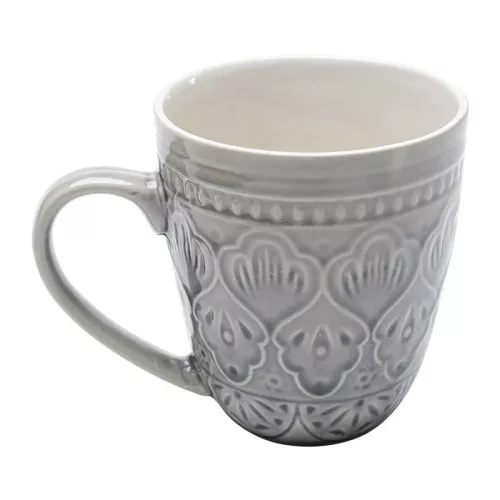 Mugg Mandala Grå, 4-pack