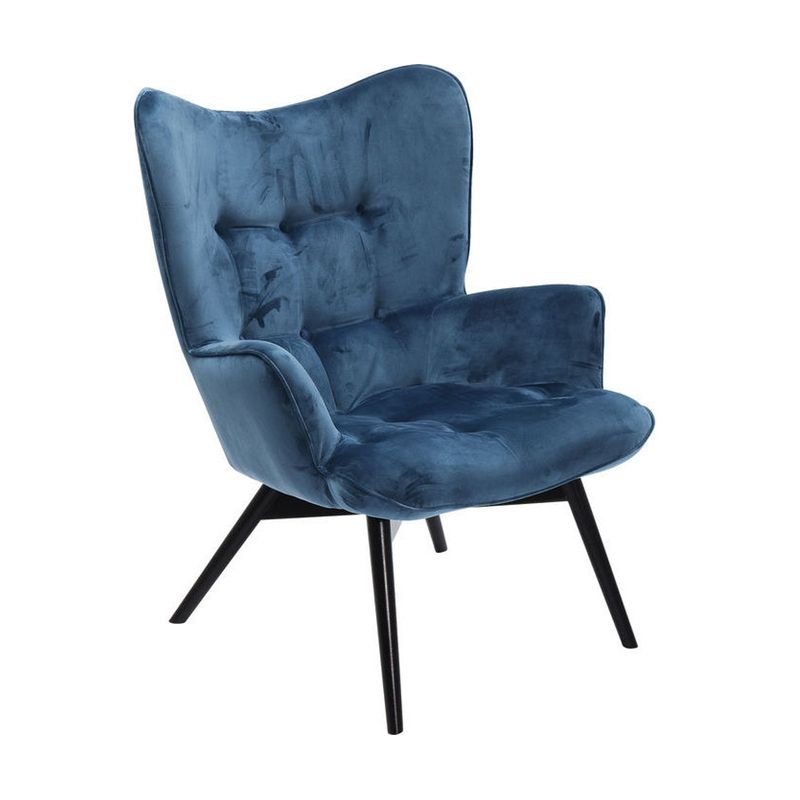Fåtölj Zelia Blå Sammet