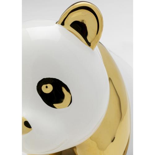 Dekor Panda - Guld/Vit, 18cm