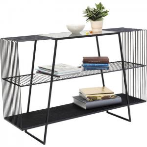 Konsolbord/hylla svart stål 78×120 cm