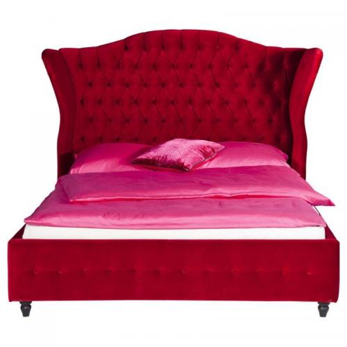 Säng Boudoir Röd Sammet 160 cm