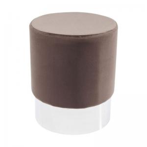 Sittpuff | pall Brun sammet silver