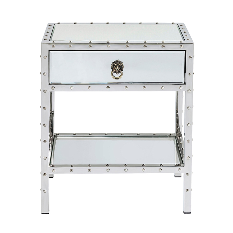 Sängbord Metal & Mirror