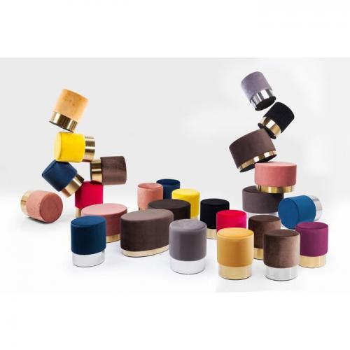 Sittpuff | pall Brun sammet silver