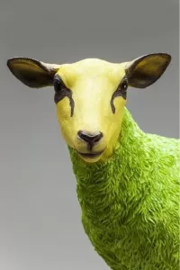 Skulptur Crazy Sheep - Grön