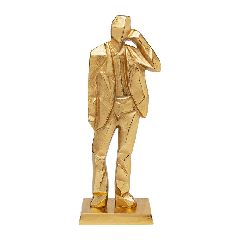 Skulptur Edgy Man - Guld 62cm