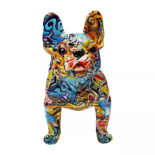 Skulptur Graffiti Hund Happy - 40x50cm