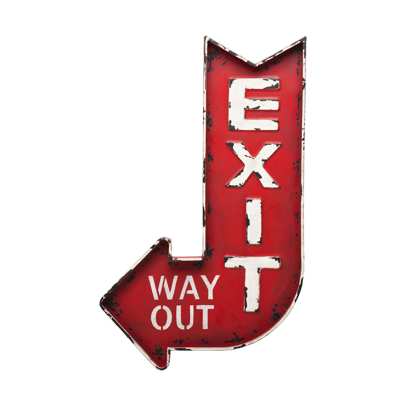 Skylt | Väggdekor Exit