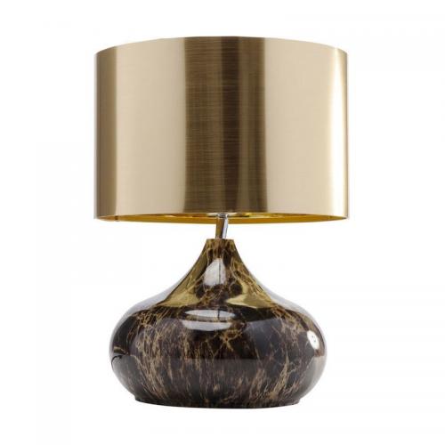 Bordslampa Malmo Deluxe - Brun/Mässing, 41cm