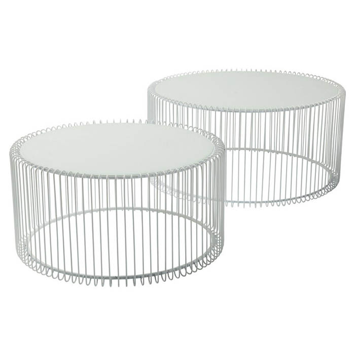 Soffbord Wire Vit - 2 set