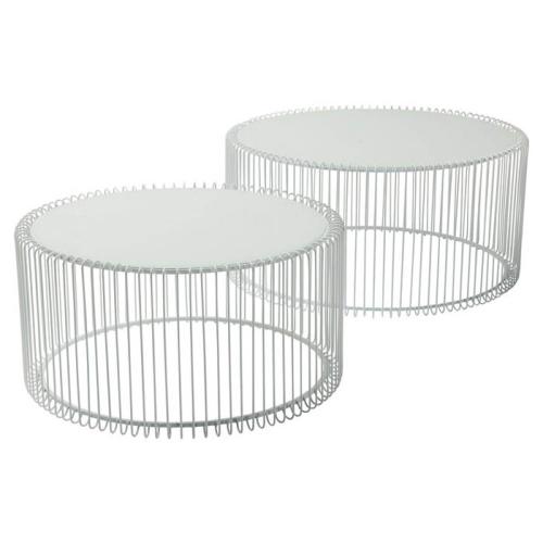 Soffbord Wire Vit - 2 set