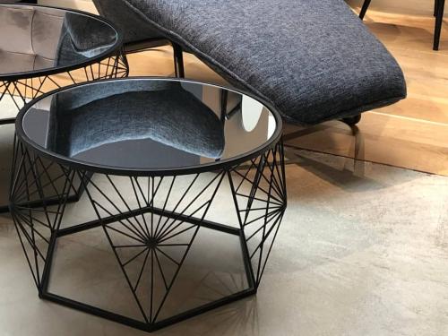 Soffbord Cobweb Svart - Set om 2 set.