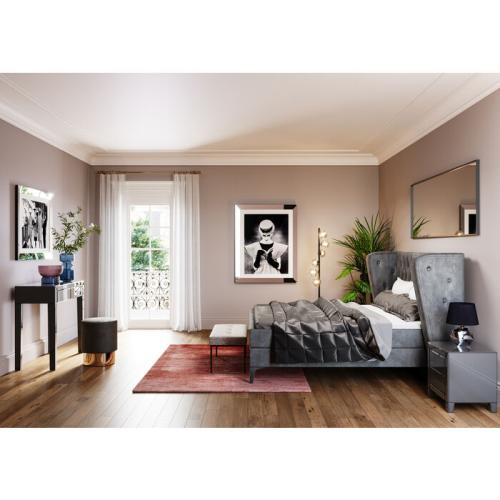 Spegel Zack, Svart ram 160x80cm