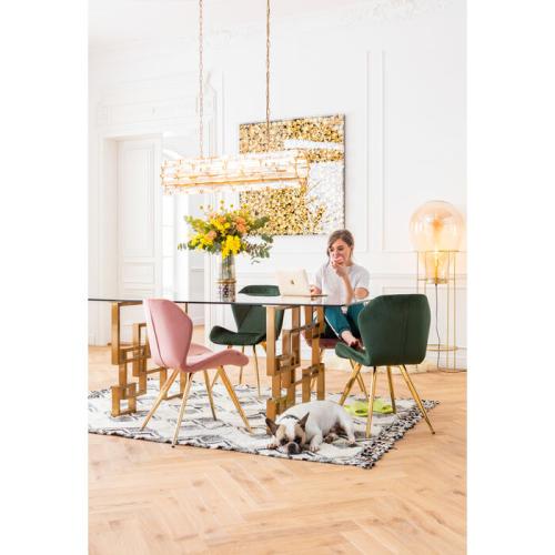 Stol Viva  Puderrosa & Guld