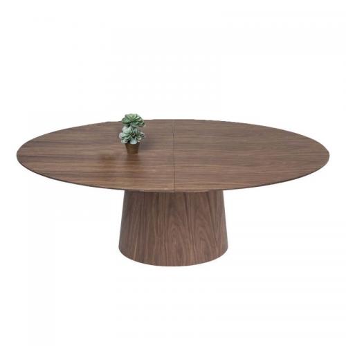 Bord Oval valnöt, utdragbart