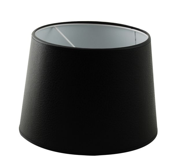 Lampskärm Svart läder Cuero