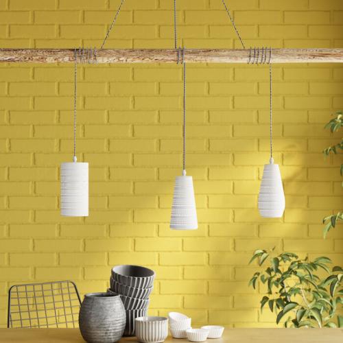 Taklampa Pendel Porslin Vit