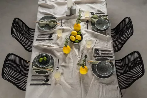 Tallrik Mandala Grå Ø21 cm, 4-pack