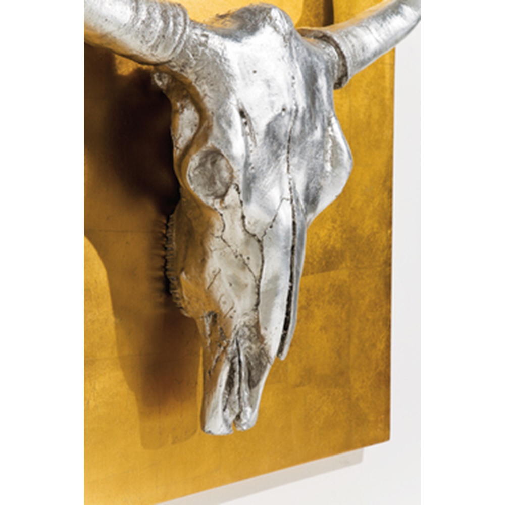 Tavla skulptur bison 80x80