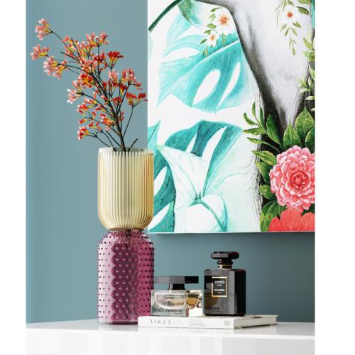 Vas Block Duo - Gul/Magenta 38cm