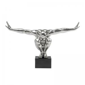 Skulptur Atlet Silver XL