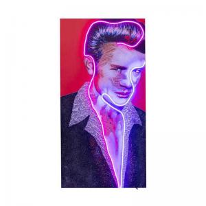 Cool tavla med James Dean i neon - för dig som söker personlig inredning.