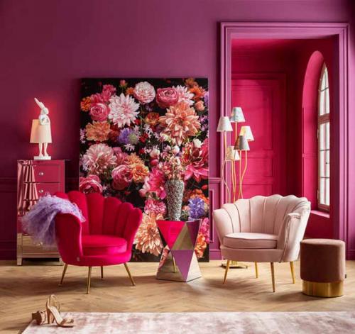 Tavla Blomster, Canvas 200x140 cm