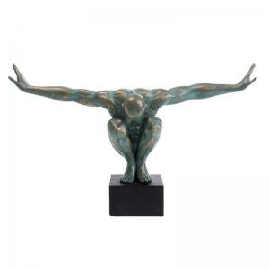 Skulptur Atlet Antik grön, 100 cm