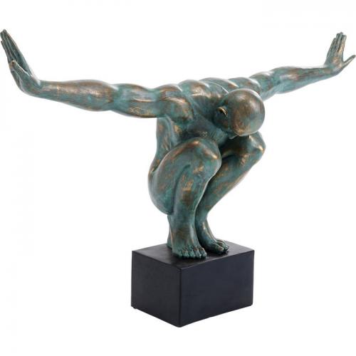 Skulptur Atlet Antik grön, 100 cm
