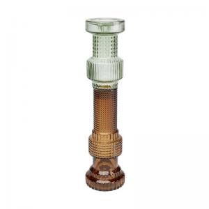 Ljusstake Block, Green Brown, 49 cm