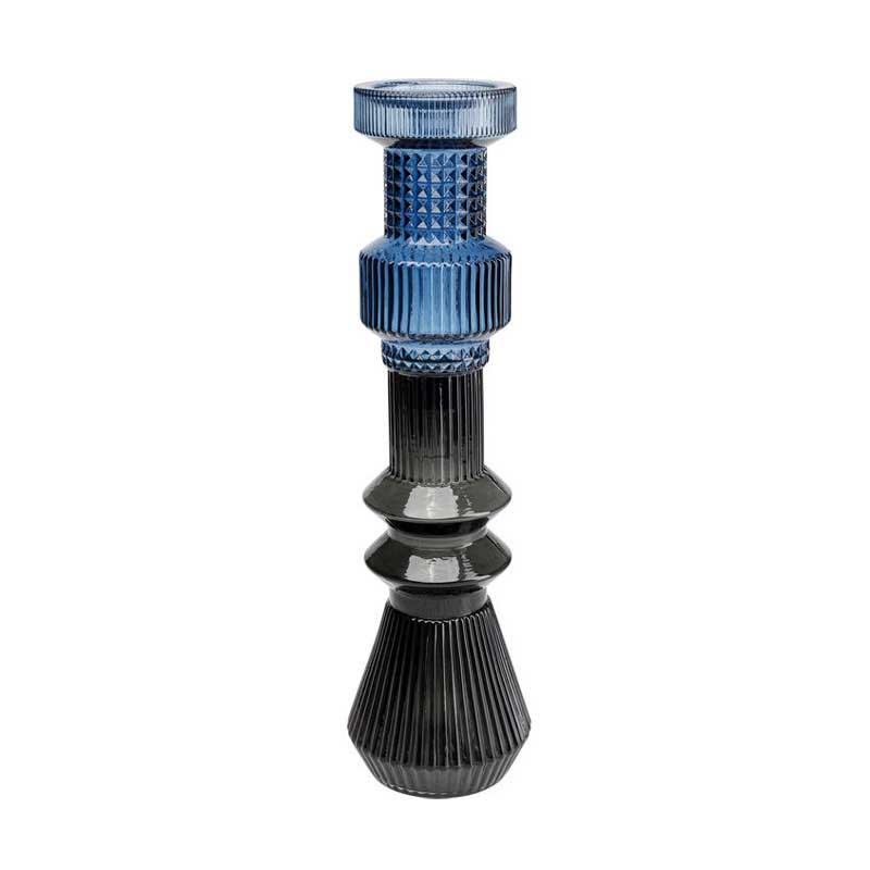 Ljusstake Block, Blue Smoke 49 cm