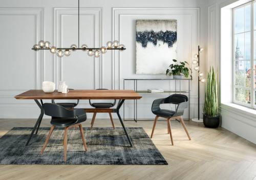 Golvlampa Scala Glaskupor, Svart