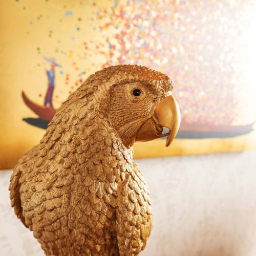 Dekor figur Parrot Guld 116 cm