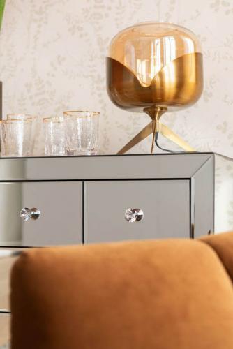 Bordslampa Meryll mässing rund