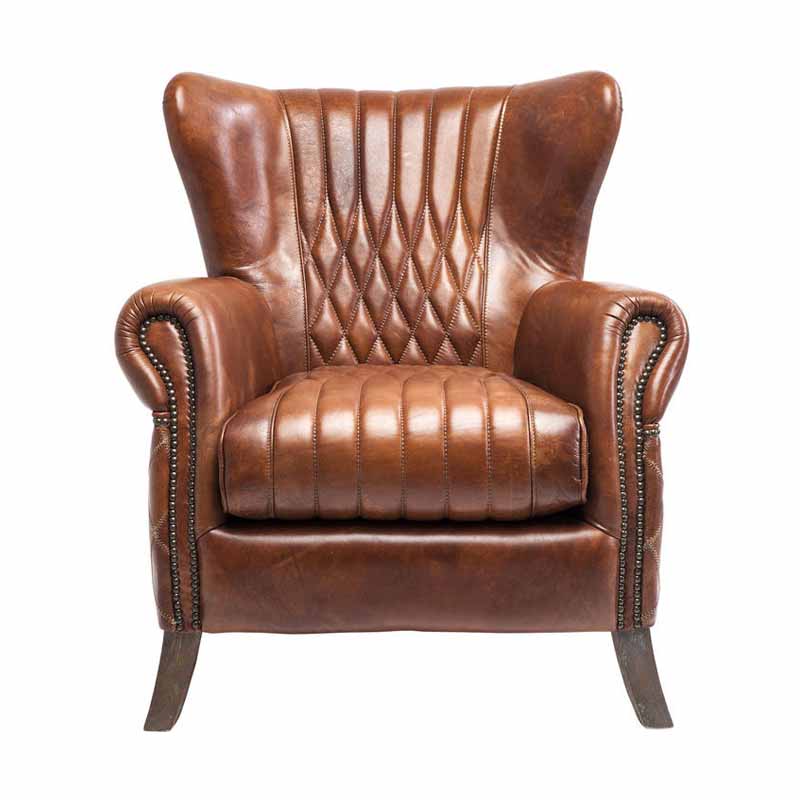 Öronlappsfåtölj Classic, läder