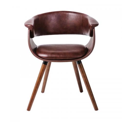 Stol Loop Brun Läder