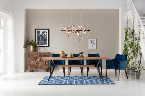 Karmstol Lounge Sammet Petrol