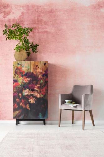 Karmstol Lounge Sammet Grå