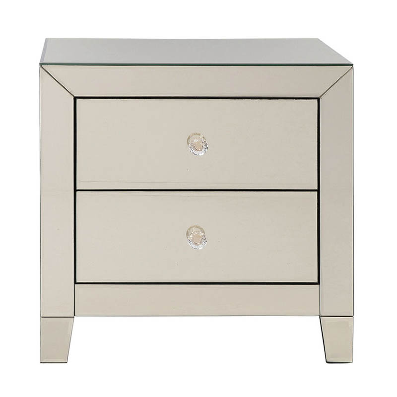 Sängbord Spegel Champagne