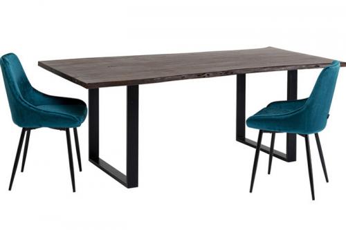 Matbord Harmony Mörkt Trä, Svart, 160 cm