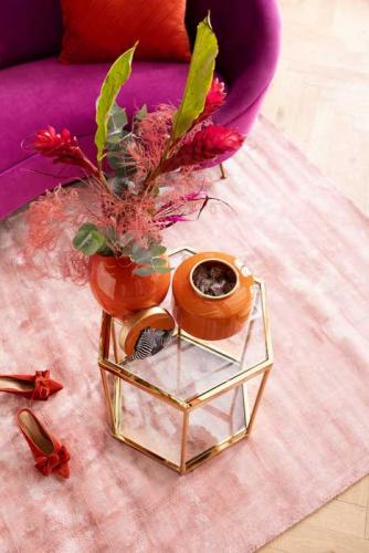 Sidobord Hexagon guld, 55 cm