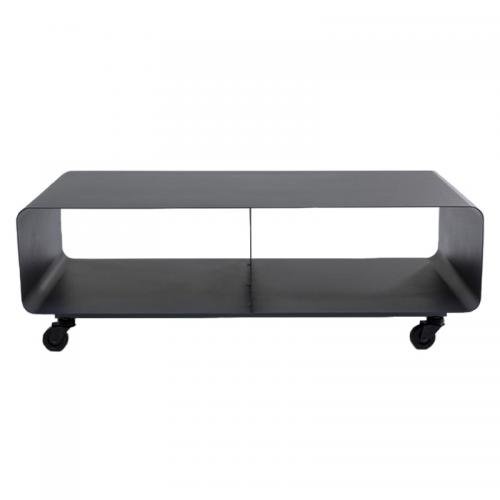 Tv-Bänk Lounge Grafitgrå, på hjul