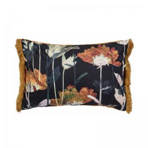 Kuddfodral Flower Fringe Rost